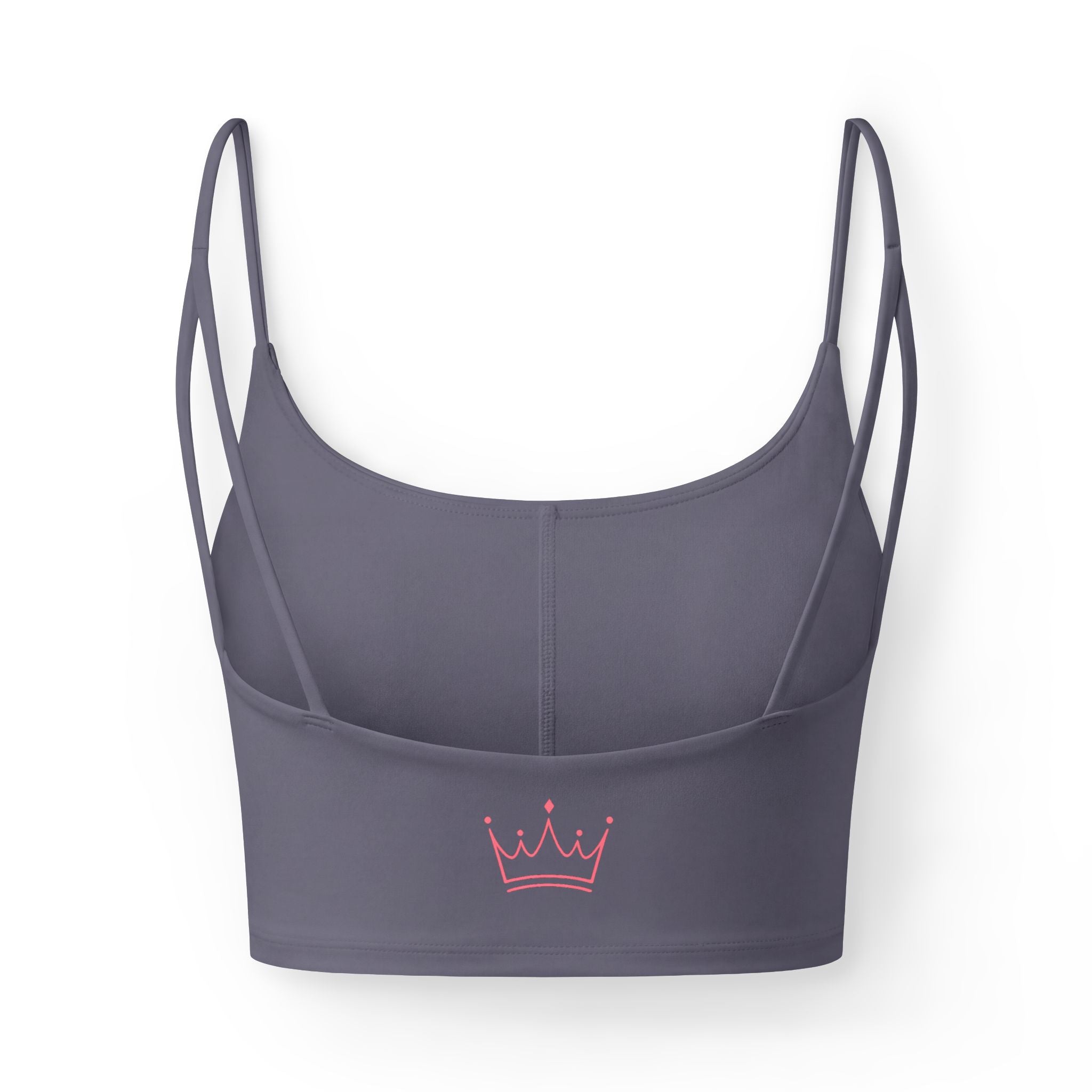 Luxe Glow-Up Women's Crop Bra — Strappy Sports Bra with 'Glow Up' Logo