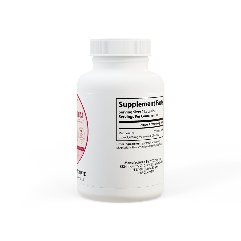 Magnesium Glycinate Supplement (60 Capsules)