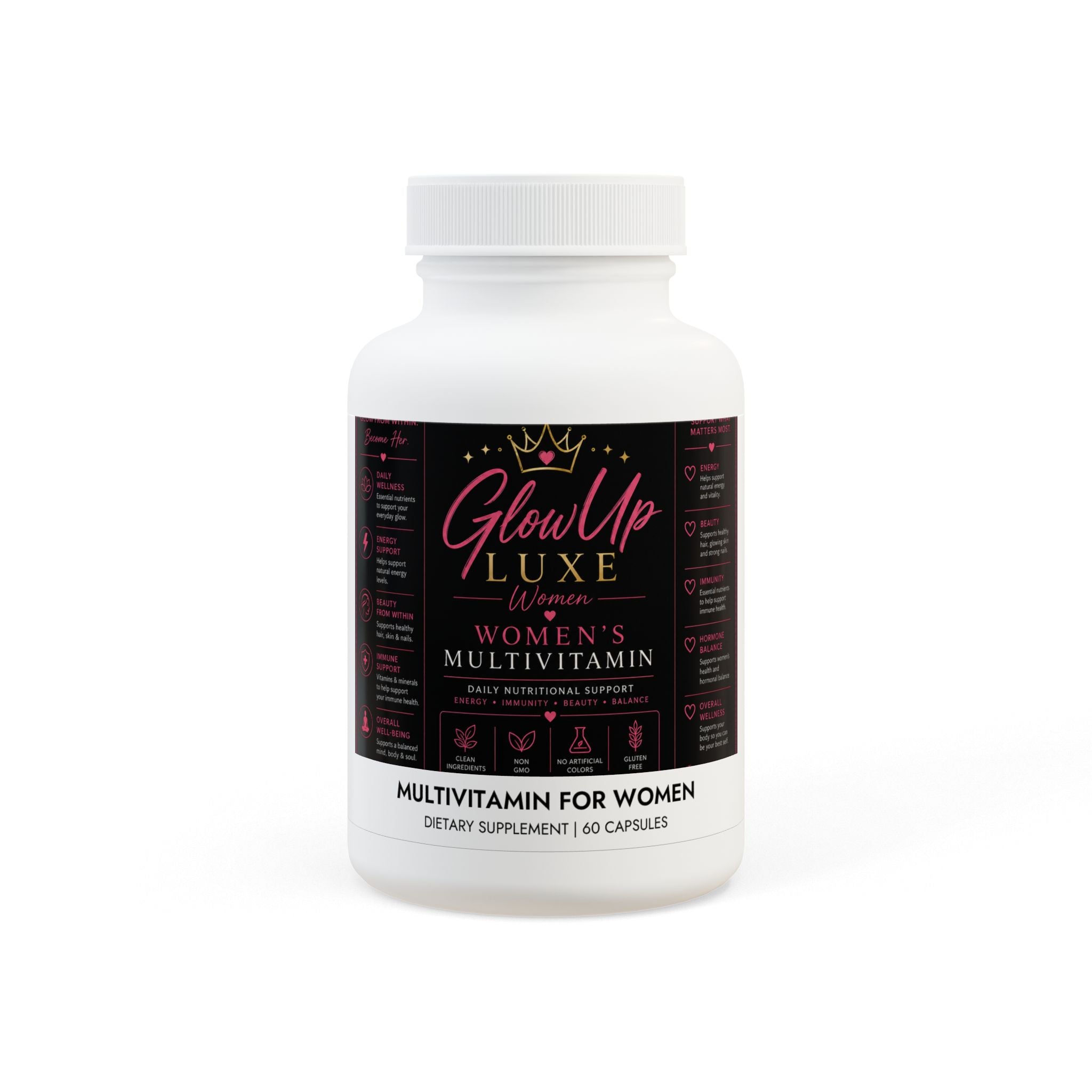 GlowUp Luxe Multivitamin for Women Supplement (60 Capsules)