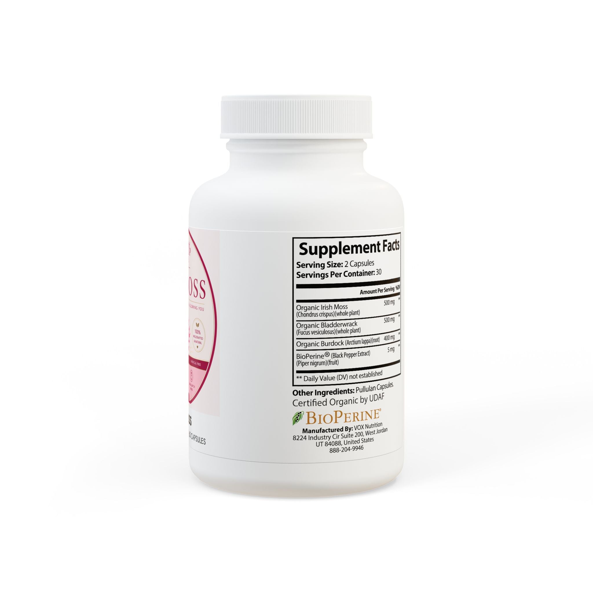 GlowUp Luxe Sea Moss Supplement (60 Capsules)